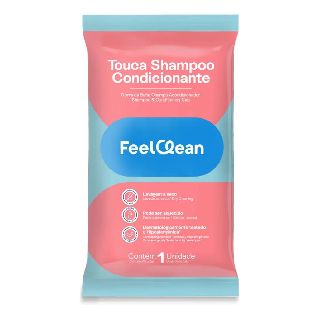Touca Shampoo Condicionante Lavagem Seco Feelclean