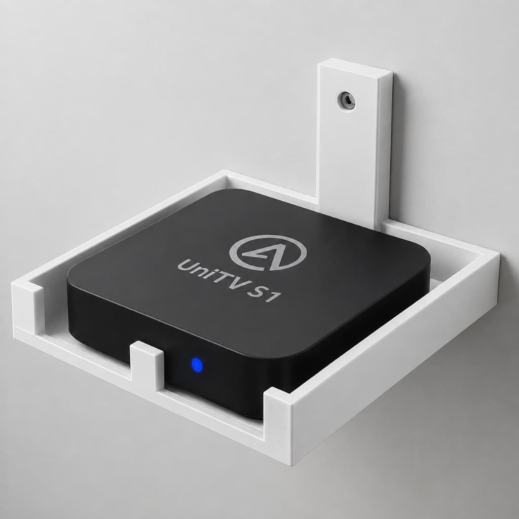 Suporte de Parede Universal para TV Box Conversor Digital Fire TV Stick Roku Sky Claro TV Blu-ray Modem e Controle
