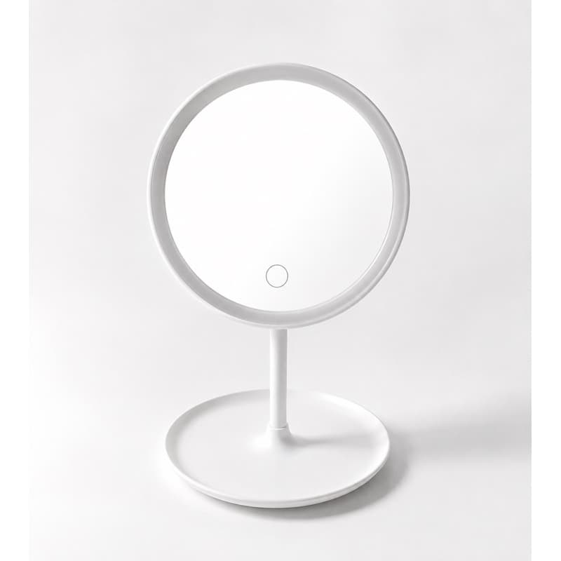 Espelho de Maquiagem com Led  Luz   Mesa Inteligente Penteadeira Portátil Dobrável Ajustável BRANCO