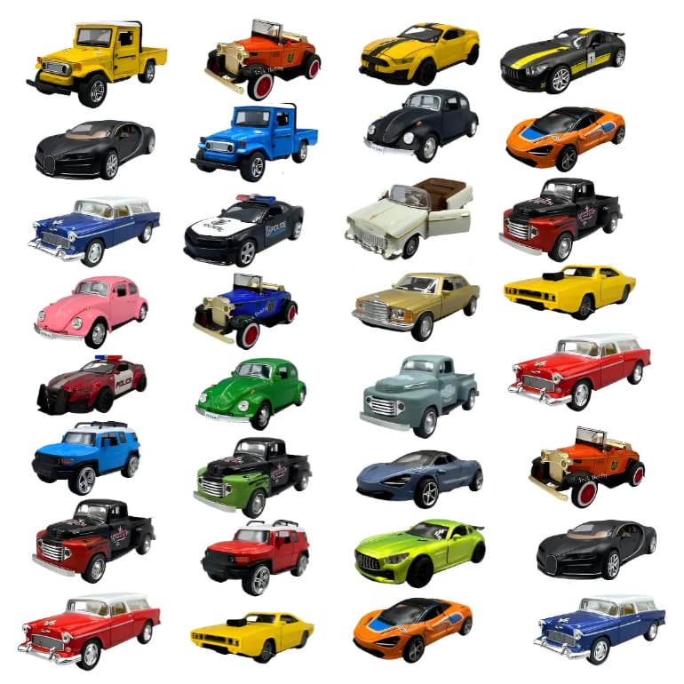 Kit 3 Miniaturas 4 miniaturas 6 miniaturas Carro de ferro Carrinho De Ferro material com fricção Metal Coleção