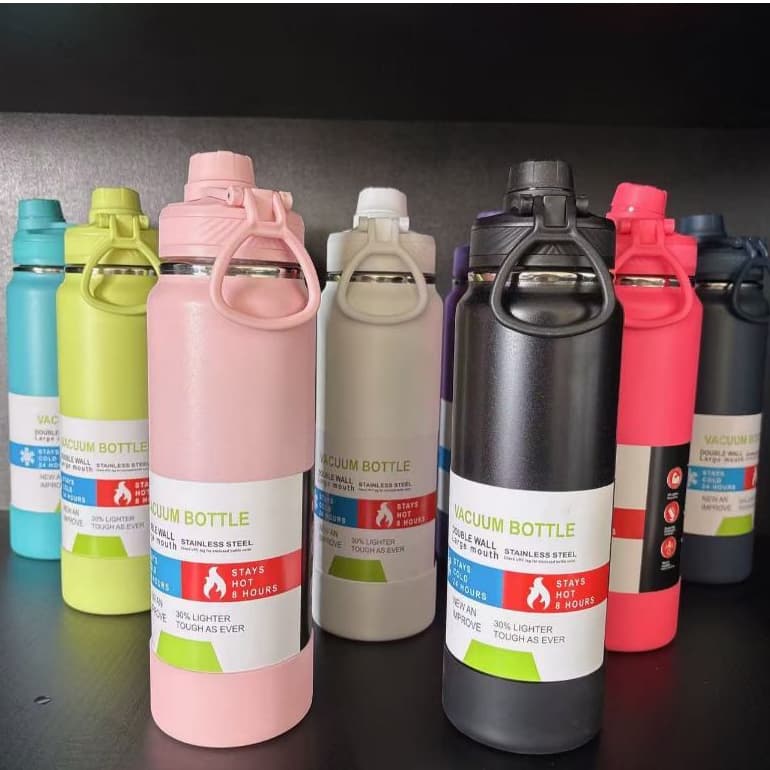 Garrafa Térmica com CAPA Protetora 600ml 800ml 1000ml  Espacial Quente & Frio Com Isolamento De Inox Grande Capacidade