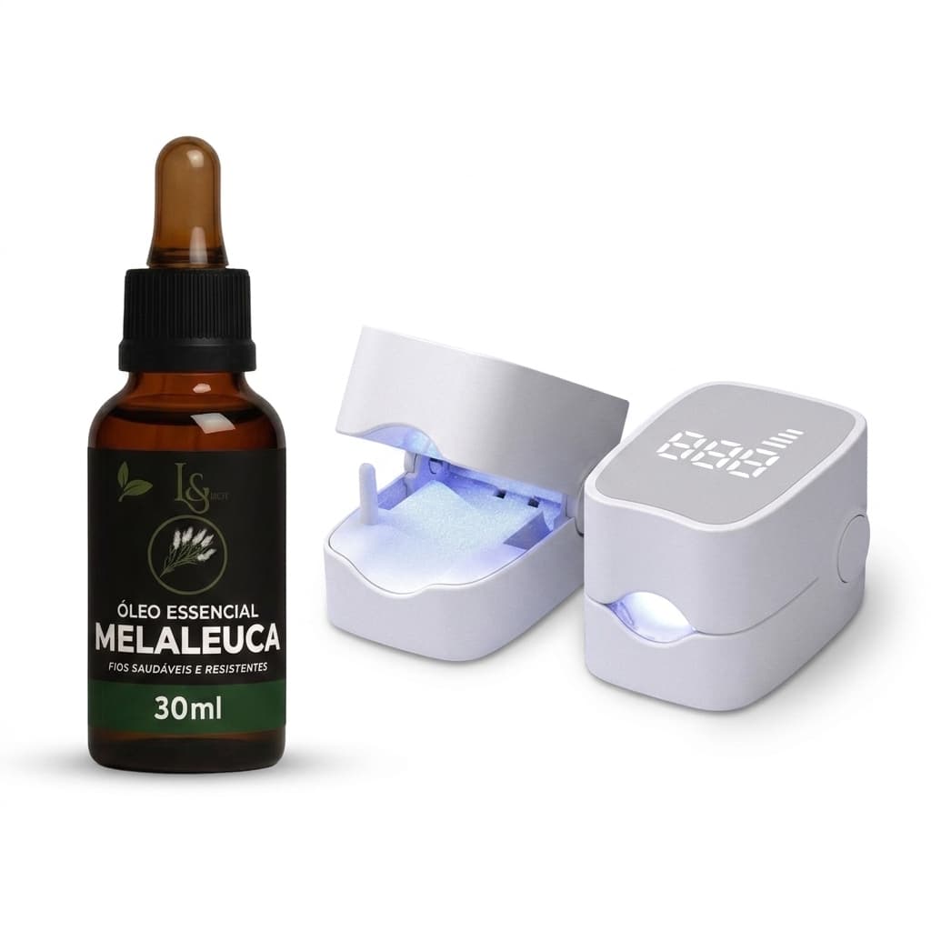 Kit Tratamento Micose De Unha Laser Antifúngico Onicomicose + Óleo De Melaleuca Puro 30ml