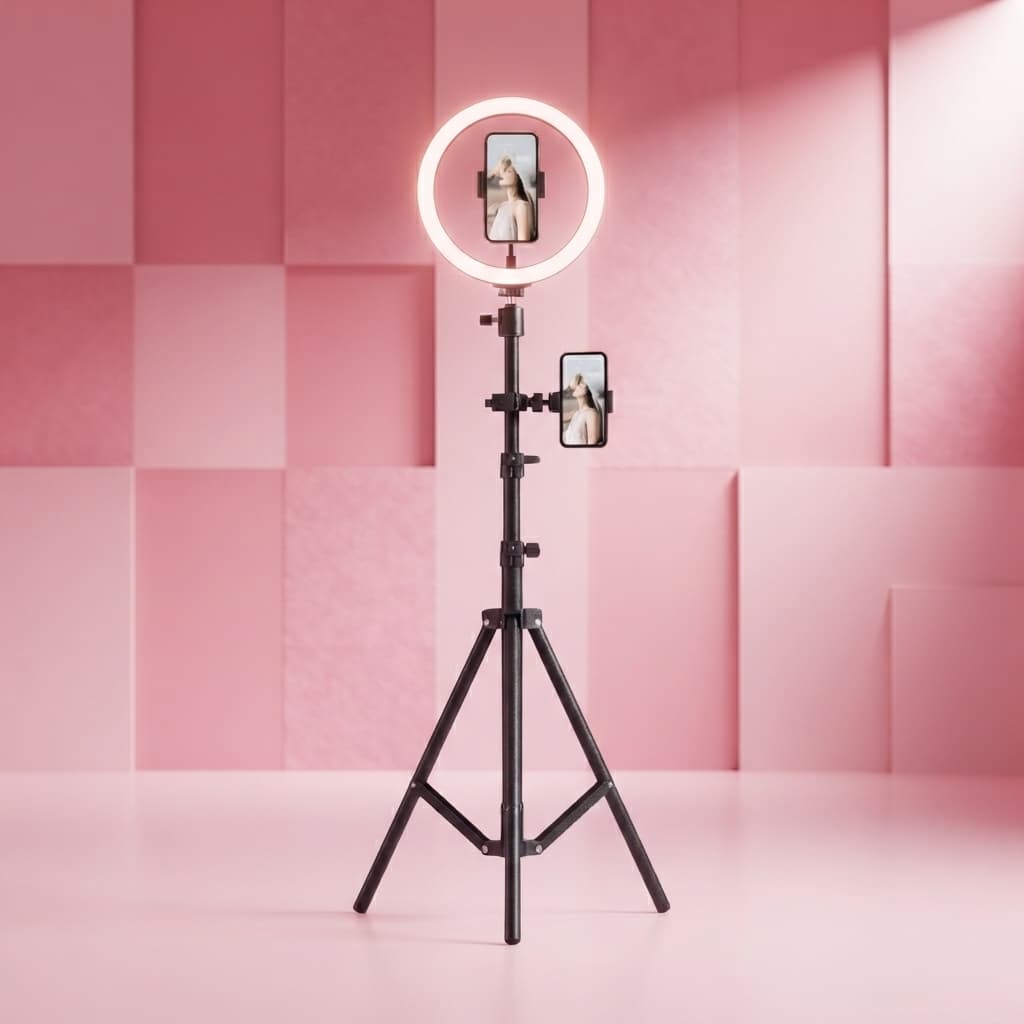 Ring Light Completo Iluminador Portátil  Tripé Com Suporte Para Celular 2.10 Metros 8" 10" Polegadas
