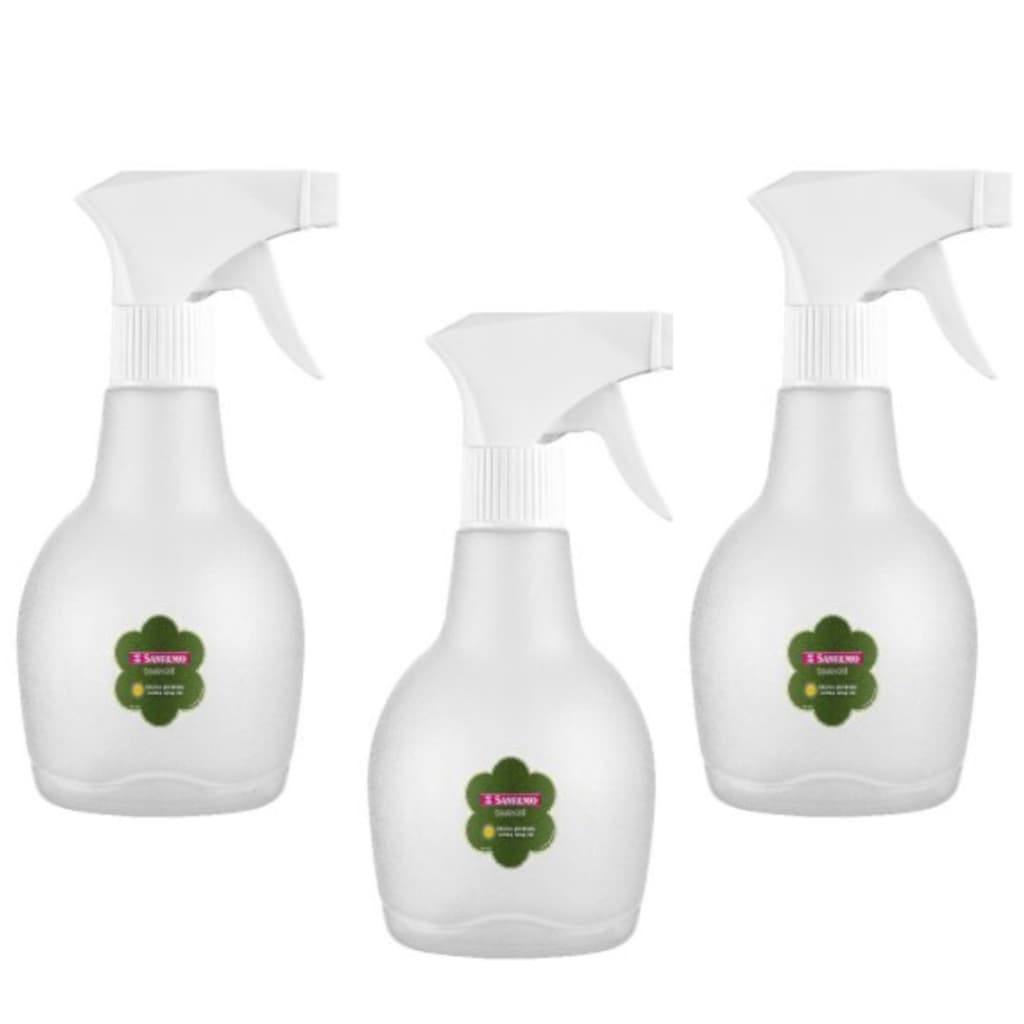 Kit 3 Borrifador Spray Pulverizador 350ml Água Jardinagem Veneno Limpeza