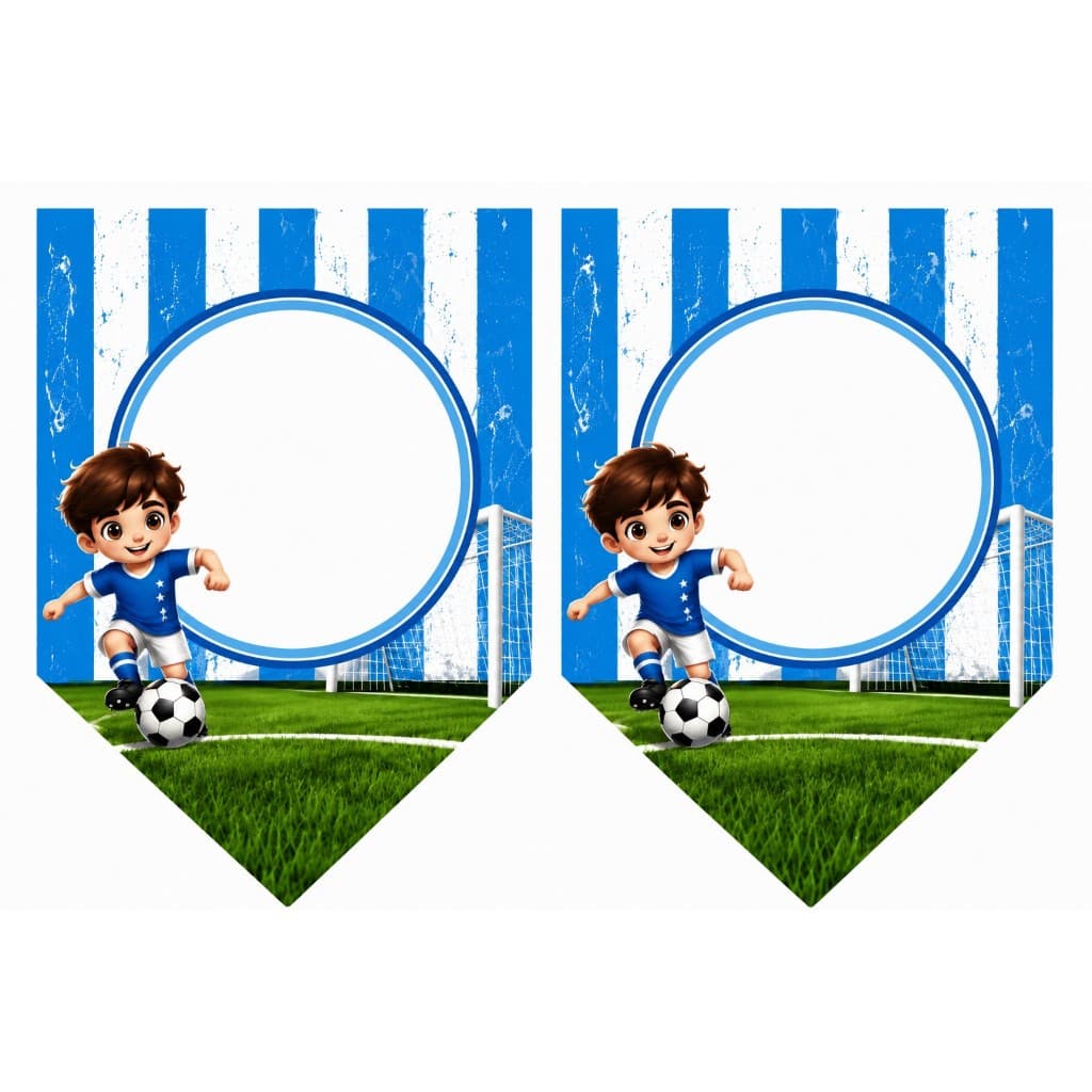 Bandeirolas Futebol Personalizadas para Festas - 12 BANDEIRINHAS raposa - com o barbante