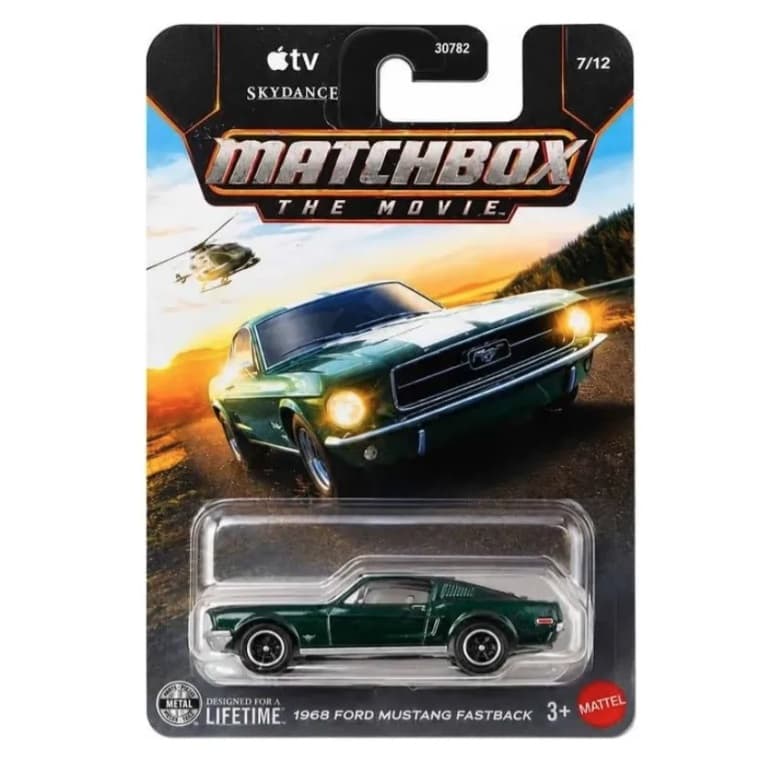 Matchbox The Movie Miniaturas Colecionáveis Ford Mustang 1968 Fastback 7/12 Ref 30782