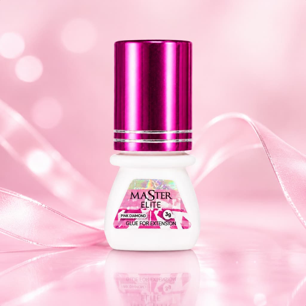 Cola Cílios Lash Profissional Secagem Rápida Pink Master Diamond 3mlTransparente/Escovinha