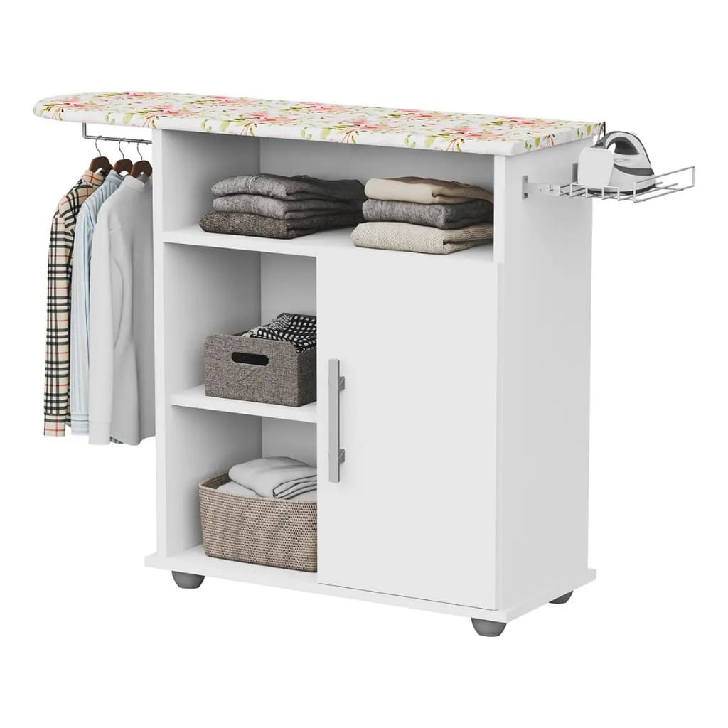 Fruteira Multiuso com Tábua de Passar Roupa Armário Organizador