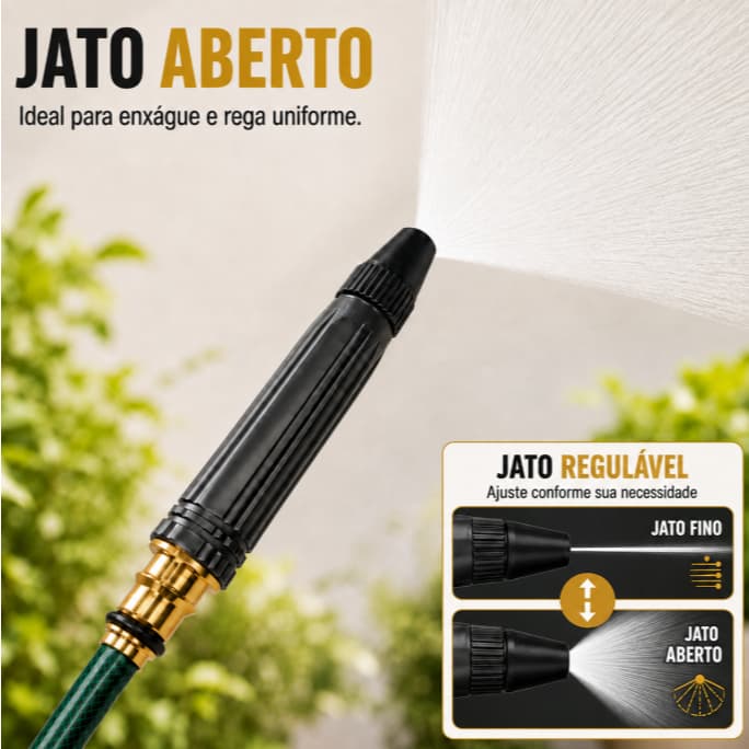 Kit 3 Em 1 Bico Alta Pressão Para Mangueira, Esguicho Ajustável Para Lavar Carro e Jardim