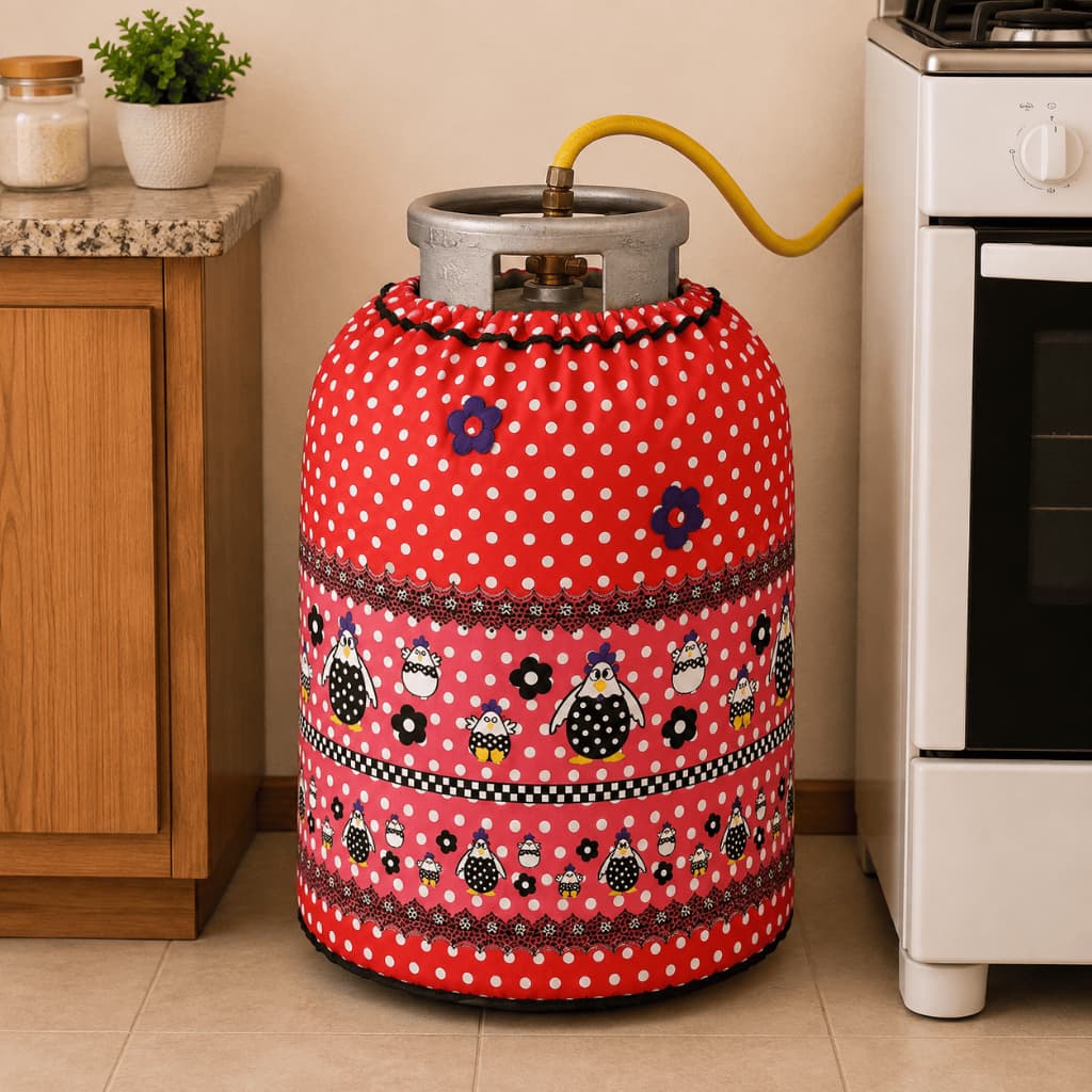 Capa para Botijão de Gás Estampada Protetora Decorativa para Cozinha Várias Estampas