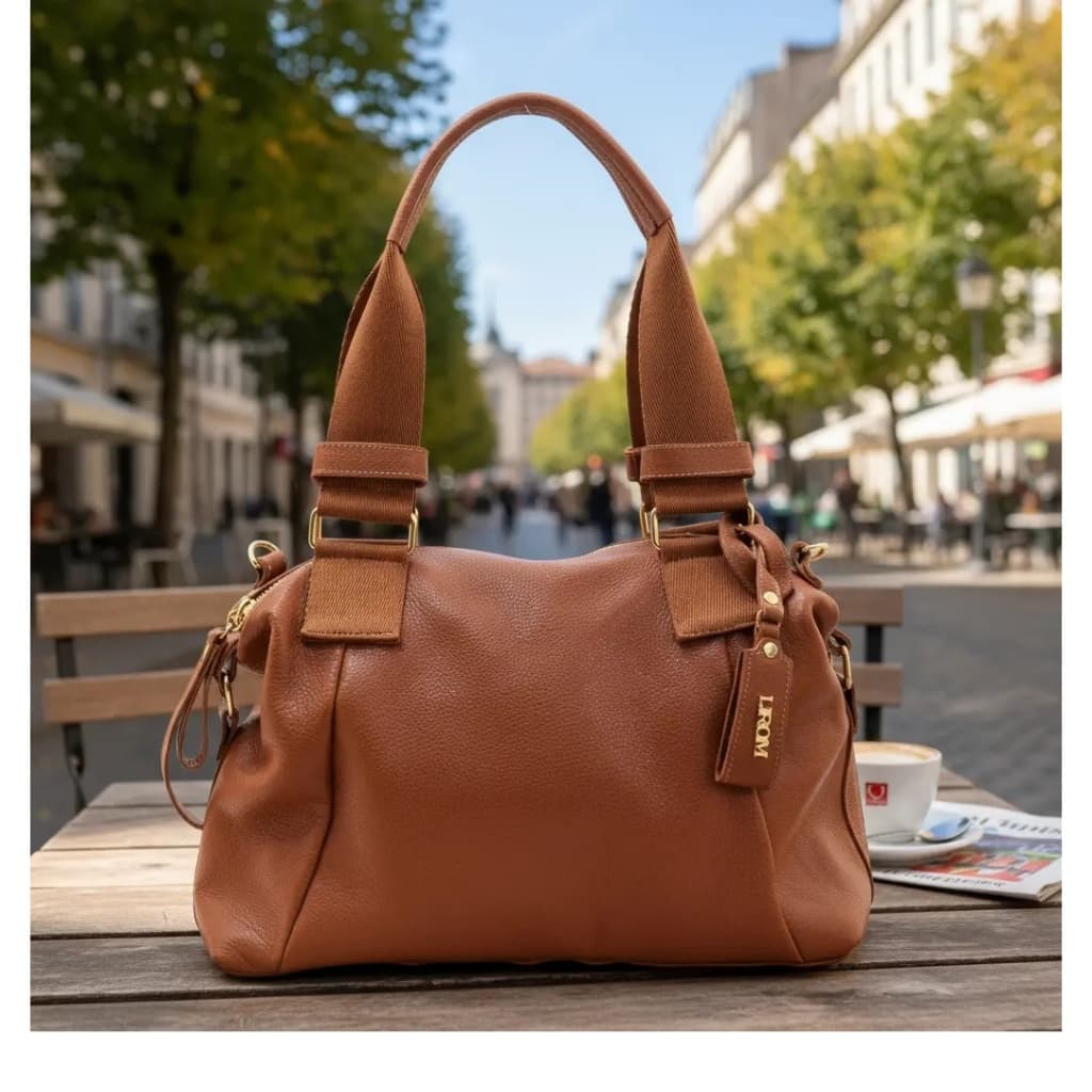 Bolsas Femininas Em Couro Legitimo Grife Lirom Super Luxo Metais de Alta Qualidade Dourados Alça Gorgurão