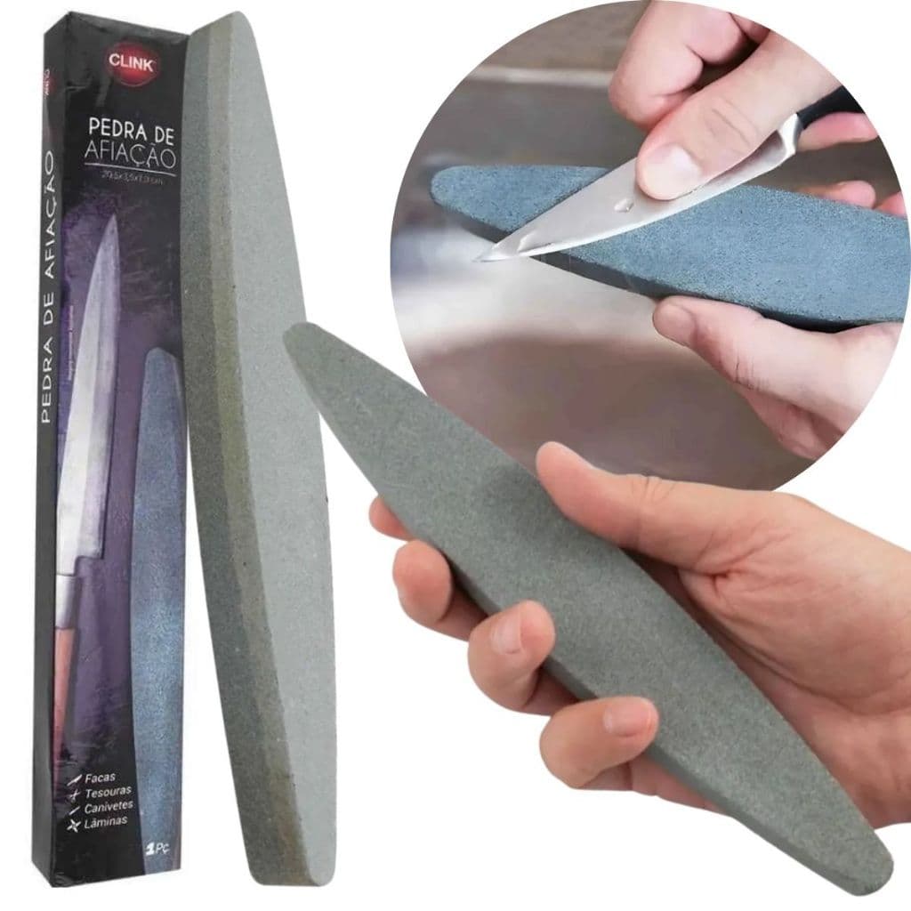 Kit 2 Amolador Afiador de Facas Tesouras Lâminas 22,5 CM Alumina Pedra Afiadores Para Amolar Afiar Faca