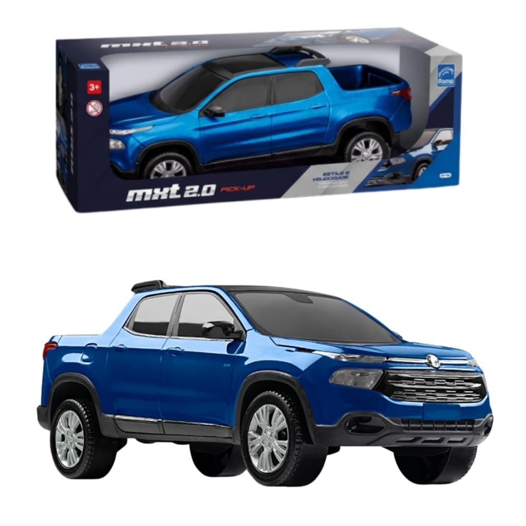 Carro Carrinho Pick-Up 38cm Grande Caminhonete Toro Realista Com Rodas Livres Brinquedo Infantil Para Personalizar Roma
