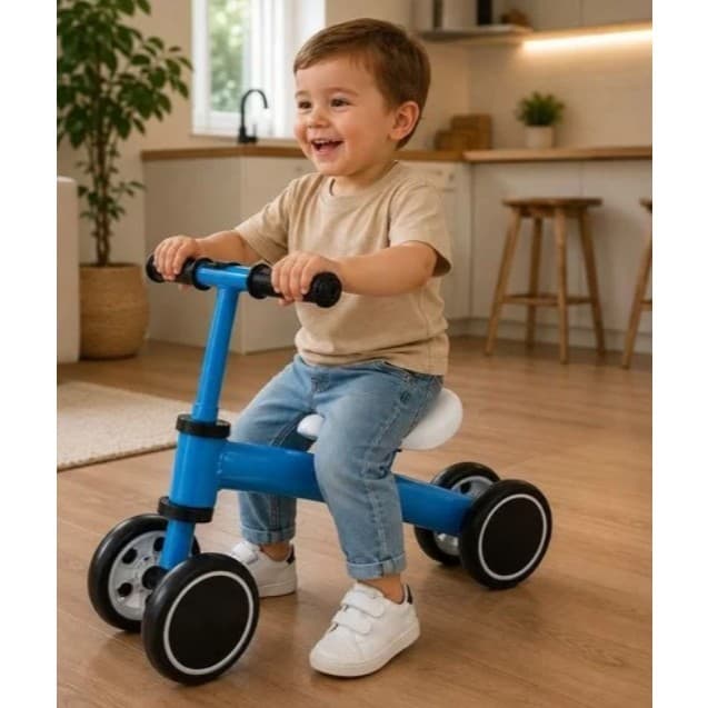 BICICLETA INFANTIL DE EQUILÍBRIO ROSA OU AZUL SEM PEDAL PARA CRIANÇAS BRINQUEDO SEGURO LEVE RESISTENTE E DIVERTIDO