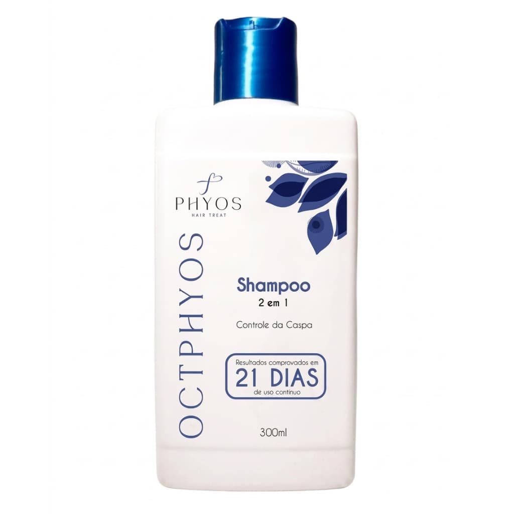 Shampoo Anticaspa Seborreia Descamação Coceira Couro Cabeludo 300ml OctPhyos Caspa