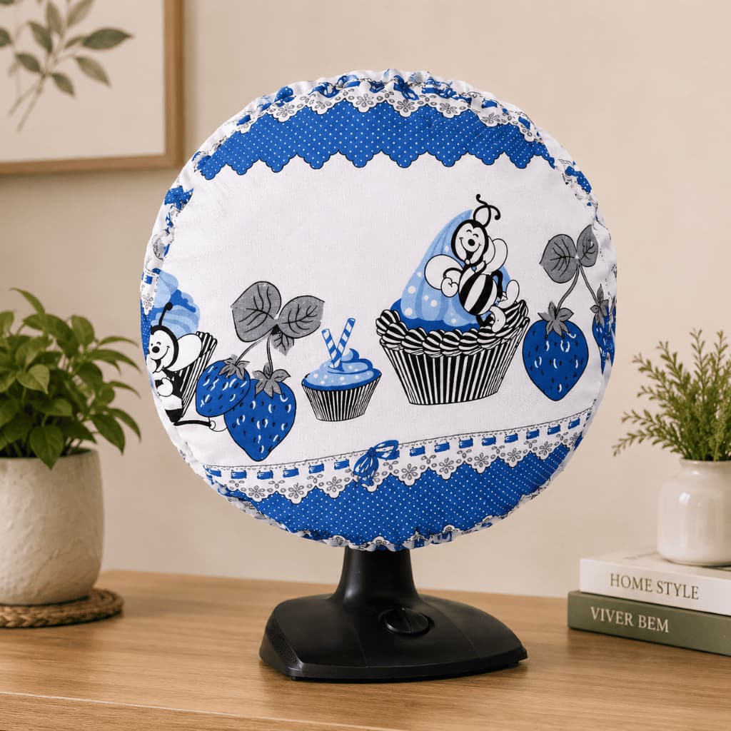 Capa para Ventilador 50cm Estampada Protetora Contra Poeira Decoração Várias Estampas