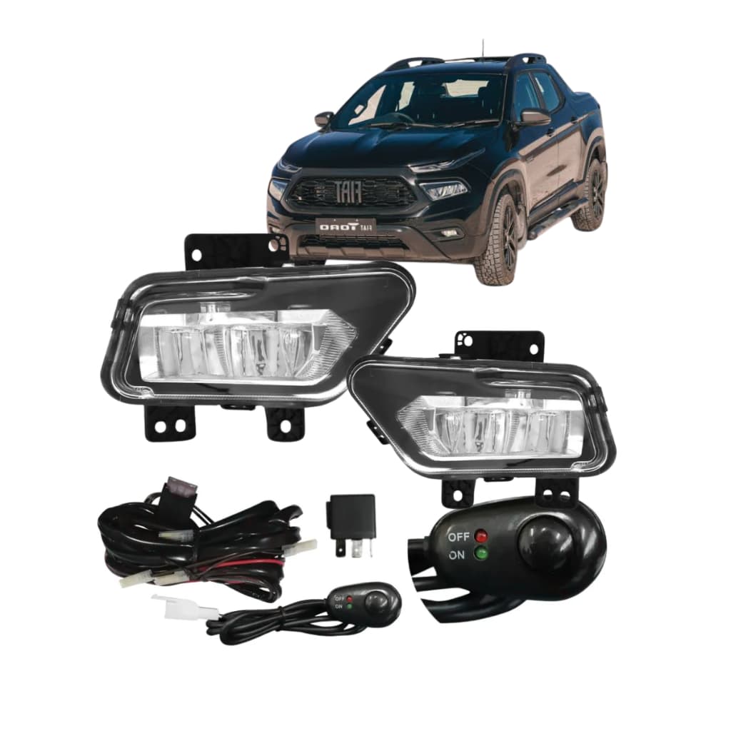 PAR DE FAROL AUXILIAR TORO 1.3 ENDURANCE 2027 COM LED EMBUTIDO