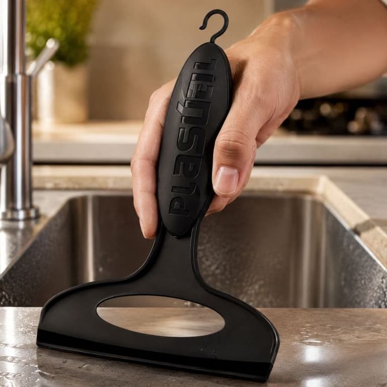 Rodinho de Pia de Plástico Plasútil Rodo Pequeno Seca Água Pia Cozinha 13 cm com Gancho Bancada