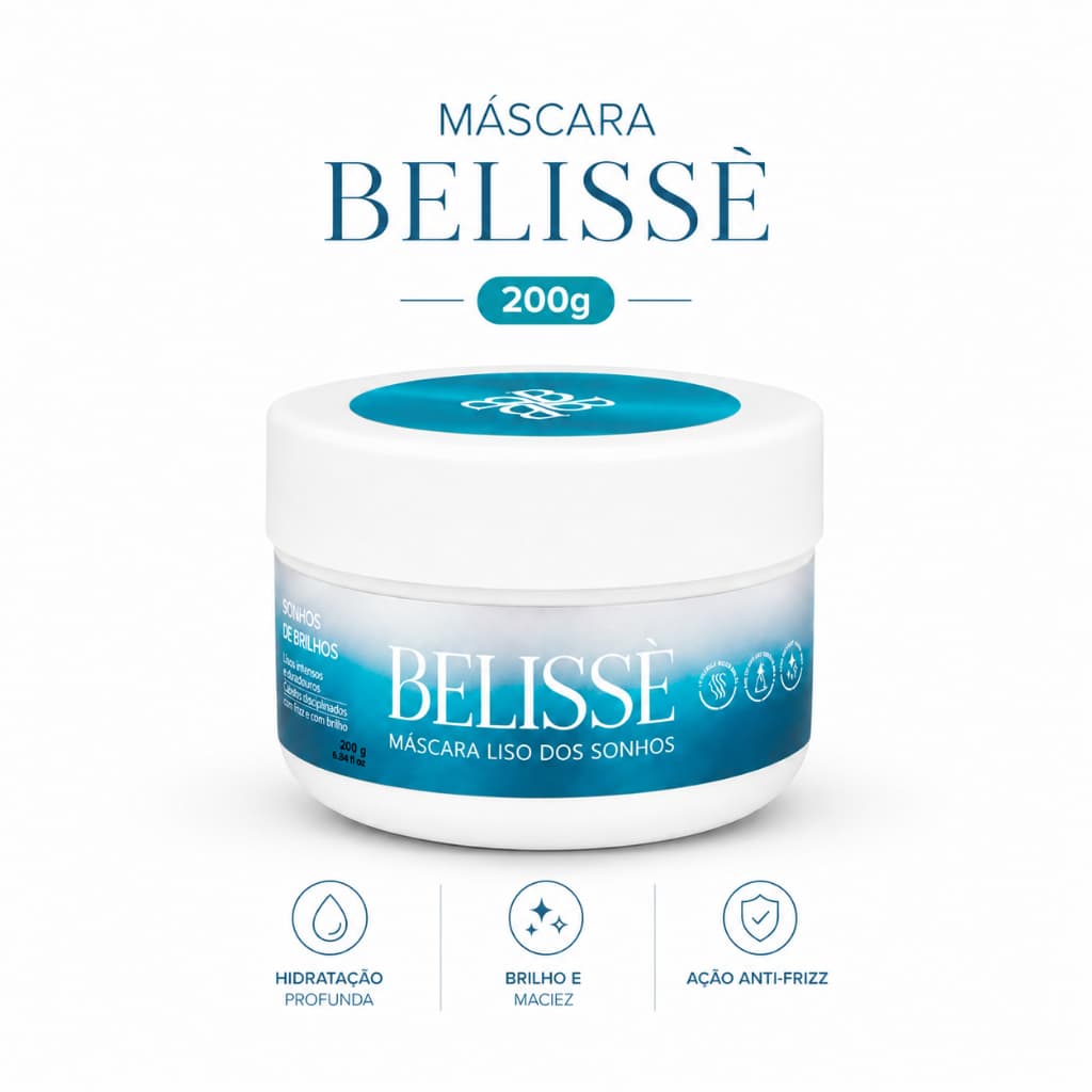 Máscara Belissè Liso Dos Sonhos Belletonn 200g