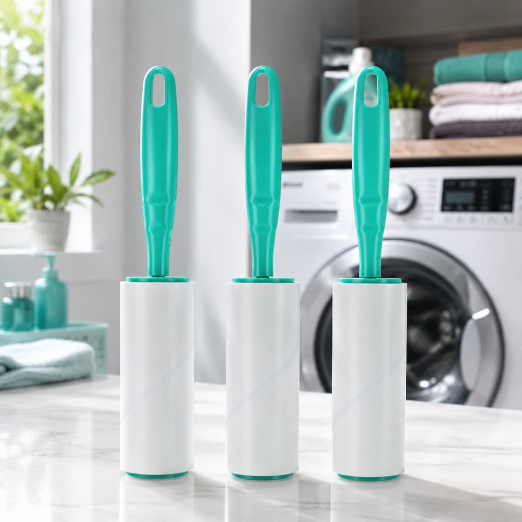 Removedor Rolo Adesivo Tira Pelos Fiapos Cabelos Bolinhas Kit C/3