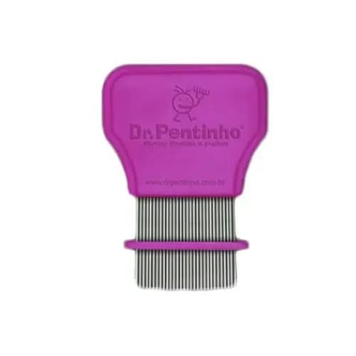 Pente Fino Aço Inox para Piolhos e Lêndeas Rosa - Dr. Pentinho