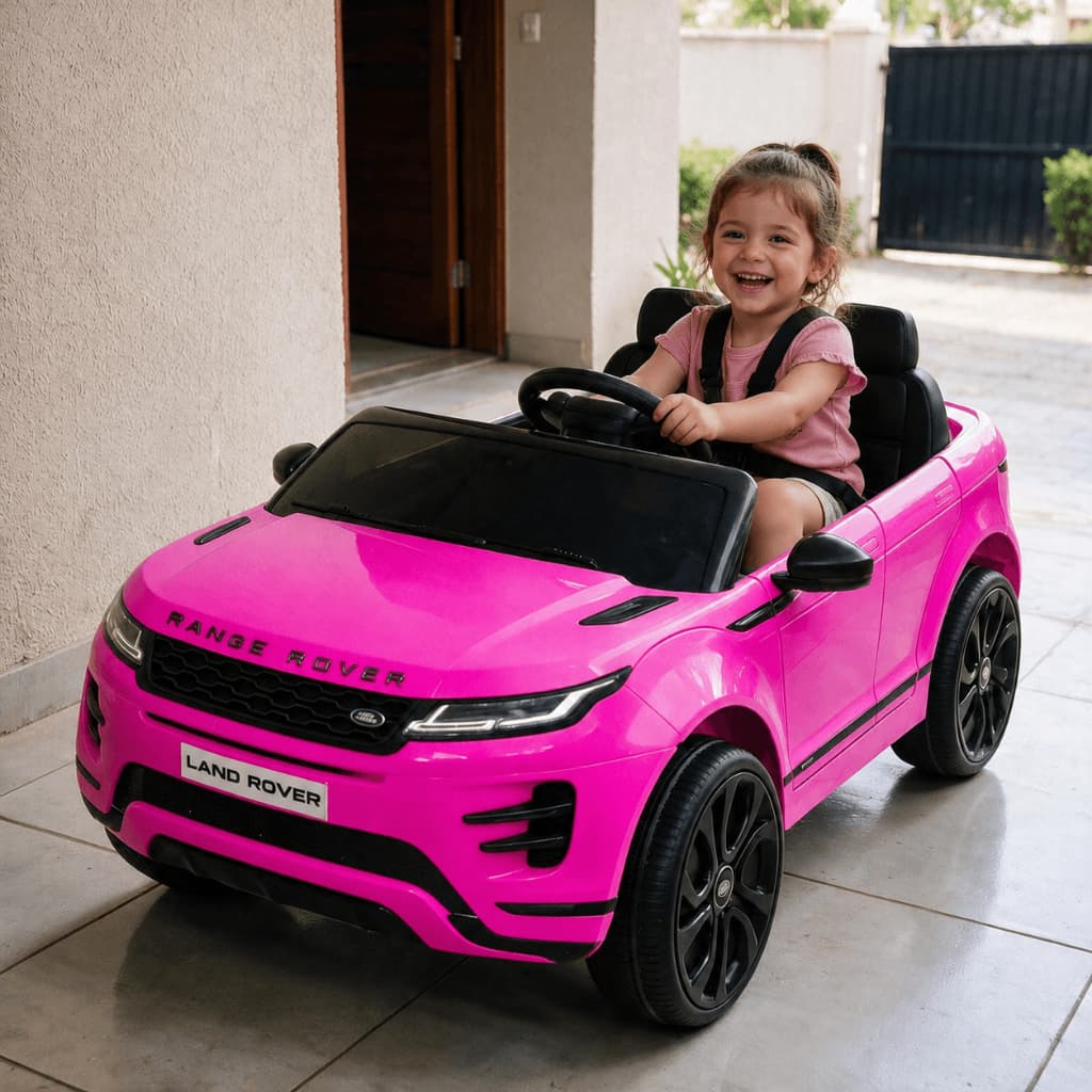 Mini Carro Carrinho Eletrico Infantil Land Rover Evoque 12v para Criança 2 a 5 anos Controle Remoto