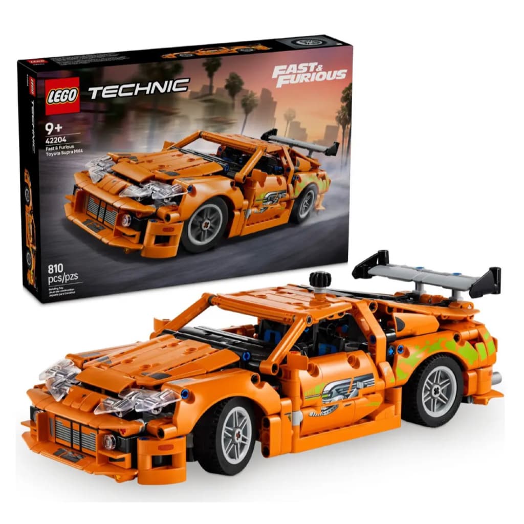 LEGO Technic Fast and Furious Toyota Supra MK4 42204; Modelo de Carro de Brinquedo