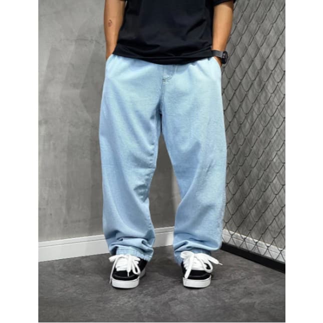 Calça Jeans Balão Baggy Masculina Calca Denim Streetwear Bag Boca Larga 100% Jeans Premium Calças