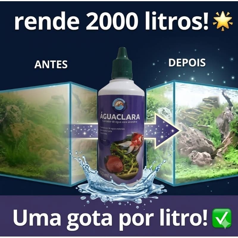 CLARIFICANTE AQUARIO AGUA DOCE AGUA CLARA 100ML