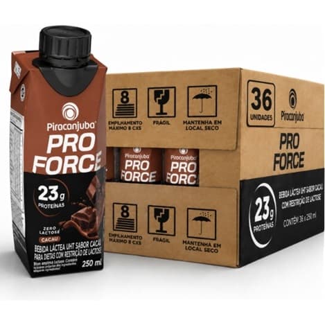Kit 36 Unidades de Whey Pro Force Cacau Piracanjuba