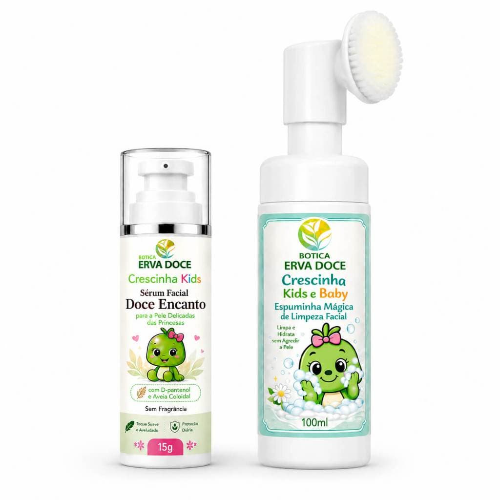 Kit Crescinha Encanto de Cuidados Skincare Natural Meninas
