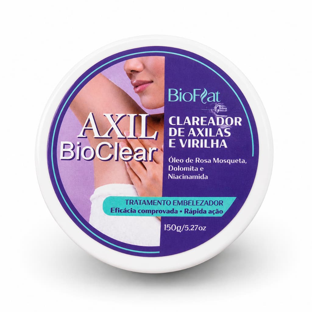 Creme Clareador De Axilas E Virilha Axil BioClear BioFeat 150g Rosa Mosqueta Dolomita E Niacinamida