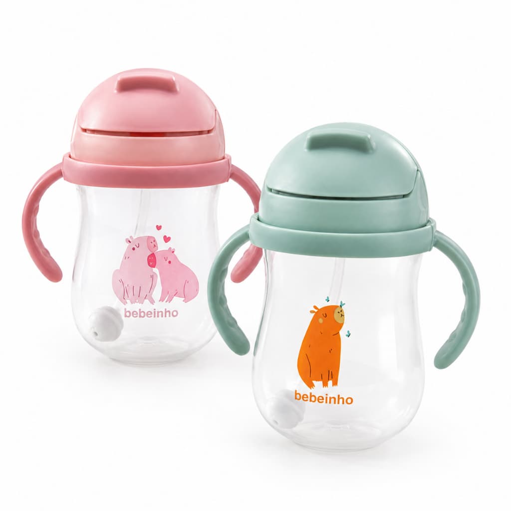 Copo De Treinamento Infantil Bebeinho Babycare BPA Free Capivara
