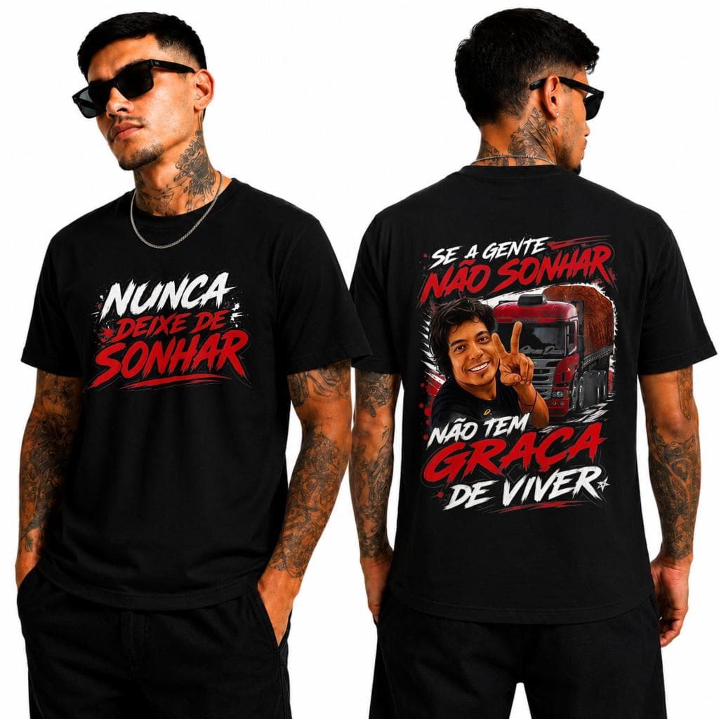 Camiseta Masculina Estampa Gráfica Caminhoneiro Motivacional Verão Presente para Motoristas