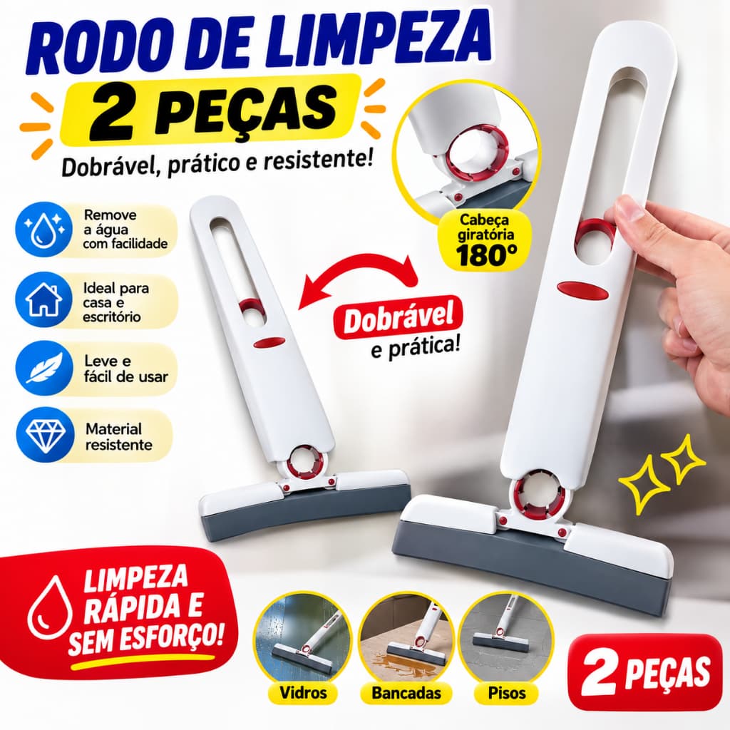 Mini Mop para Pia e Cozinha Rodo Retrátil Absorvente e Pendurável