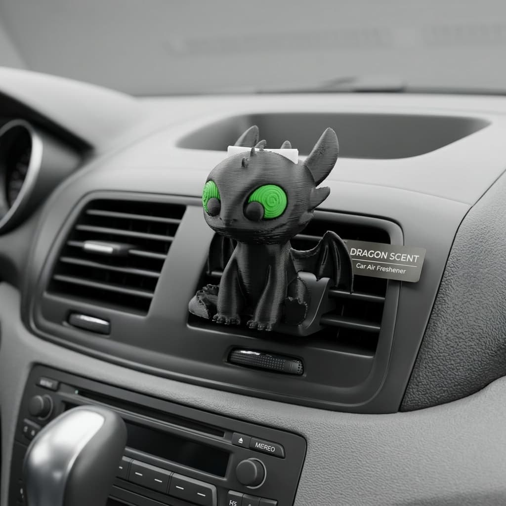 Aromatizador Cheirinho De Carro Dragão Banguela 3D Para Difusor De Ar Condicionado Automotivo