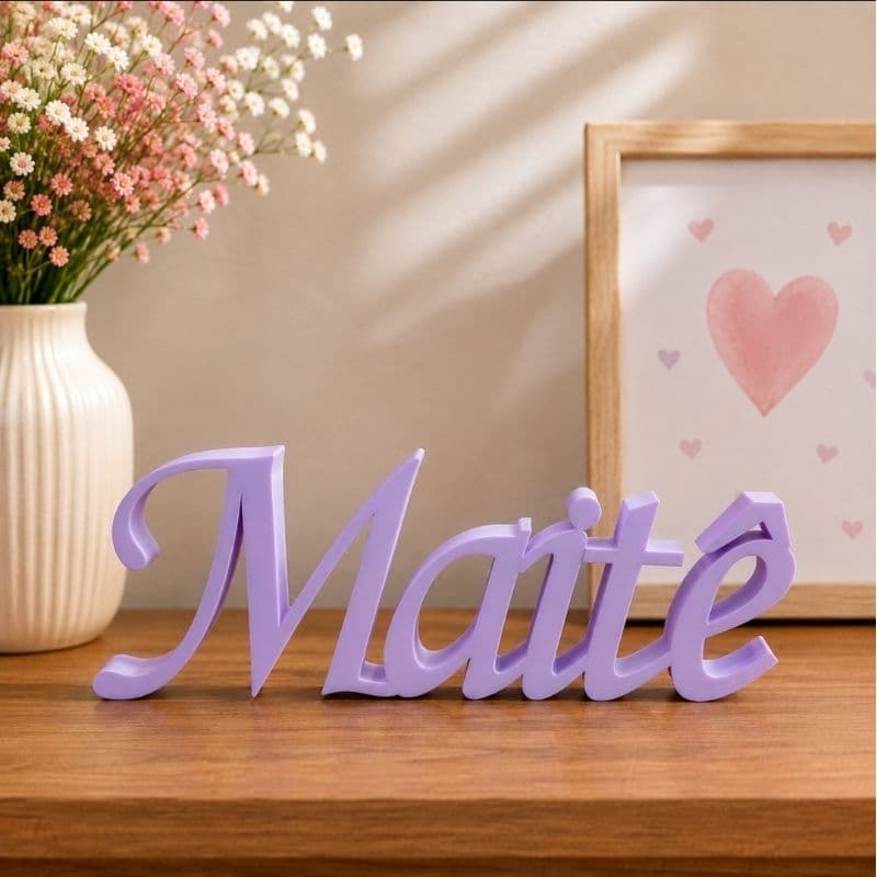 Letreiro decorativo nome Maite, nome personalizado, decoração cha bebe decoração aniversario, presente, decoração quarto