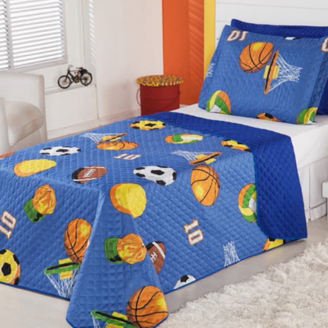 Cobre Leito Infantil Estampado - 02 Pçs