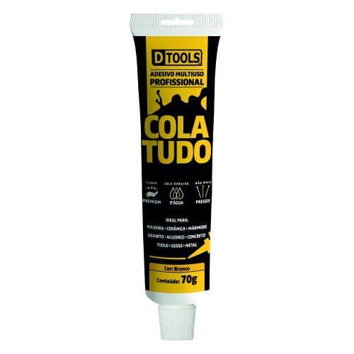 COLA TUDO BRANCO BISNAGA 70 GRAMAS - DTOOLS