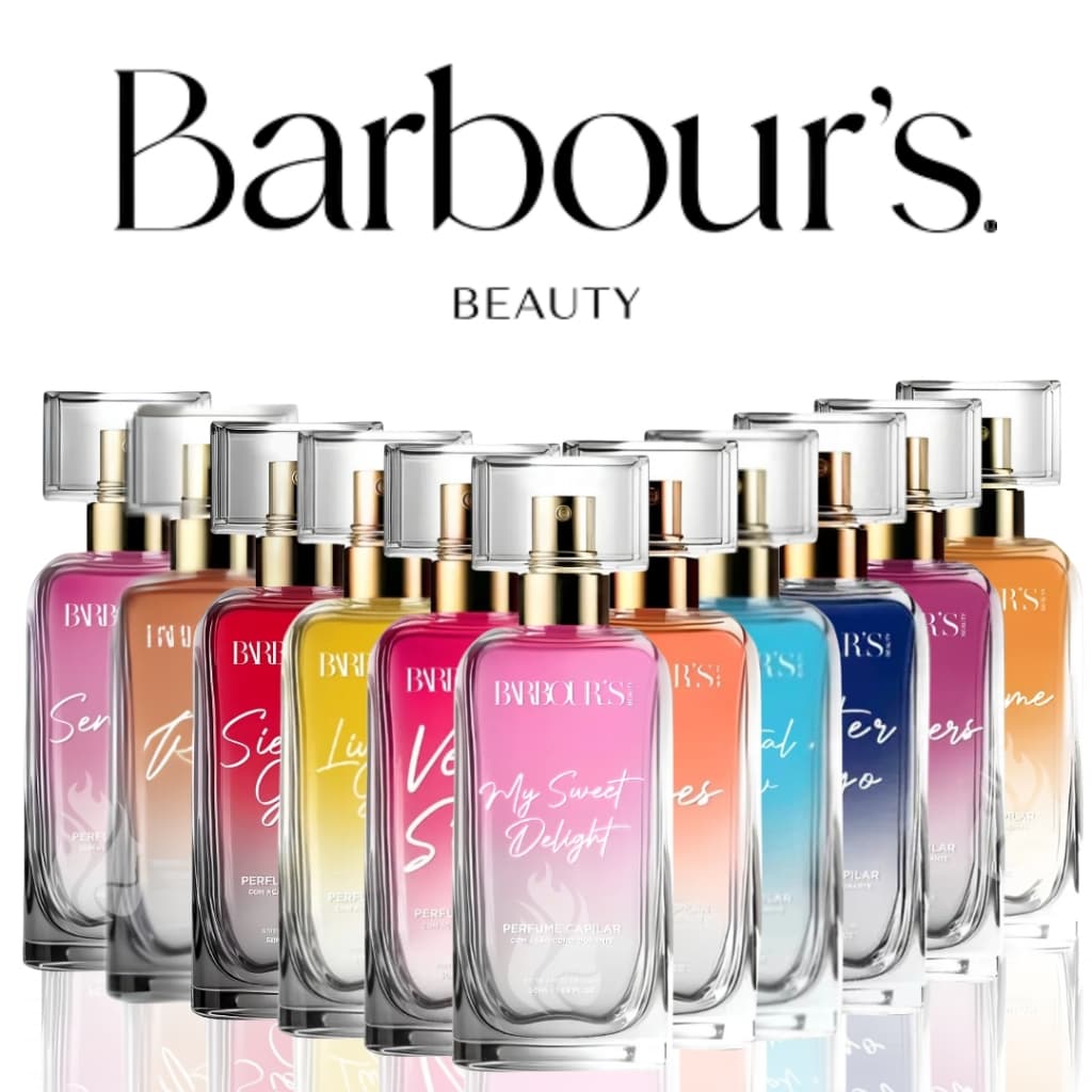 Perfume Capilar Bifásico em Spray Barbour's 50ml - Proporciona Brilho e Proteção Térmica