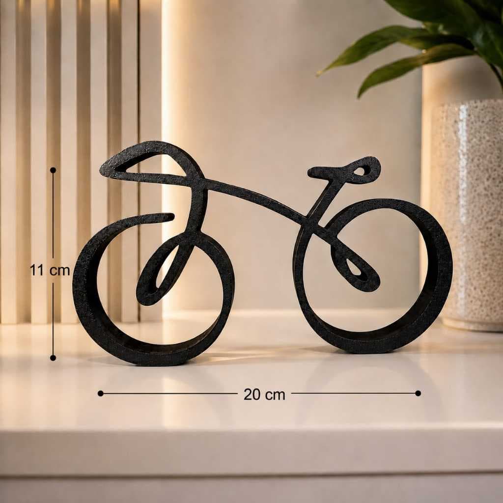 Escultura Decorativa Bicicleta Moderna 20cm -Design Minimalista Casa, Quartos Ambientes Sofisticados