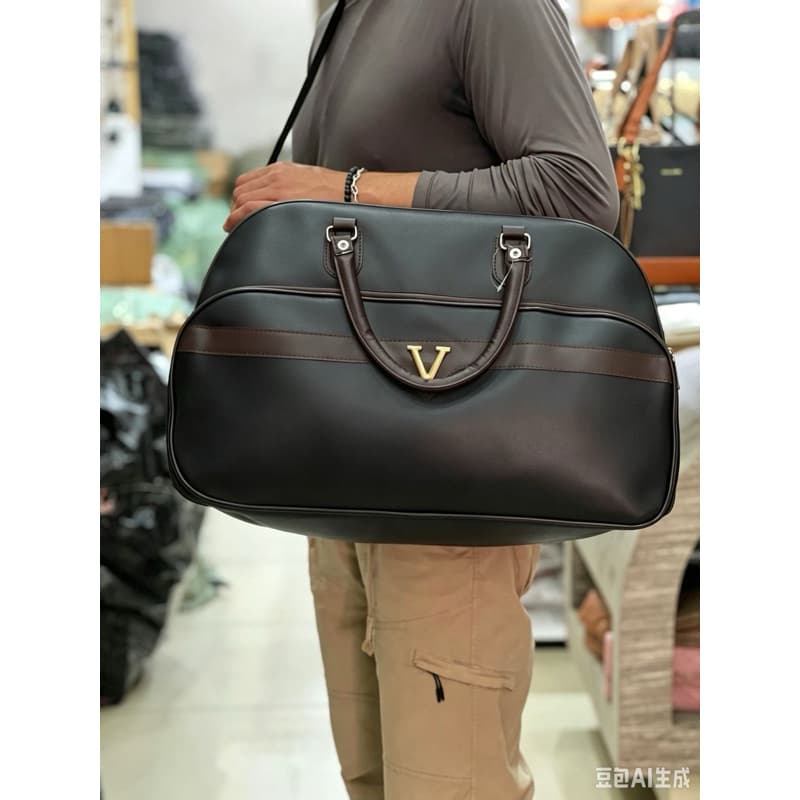 Bolsa Mala de Viagem Couro Sintético Grande Capacidade Alça Transversal JH‑7603