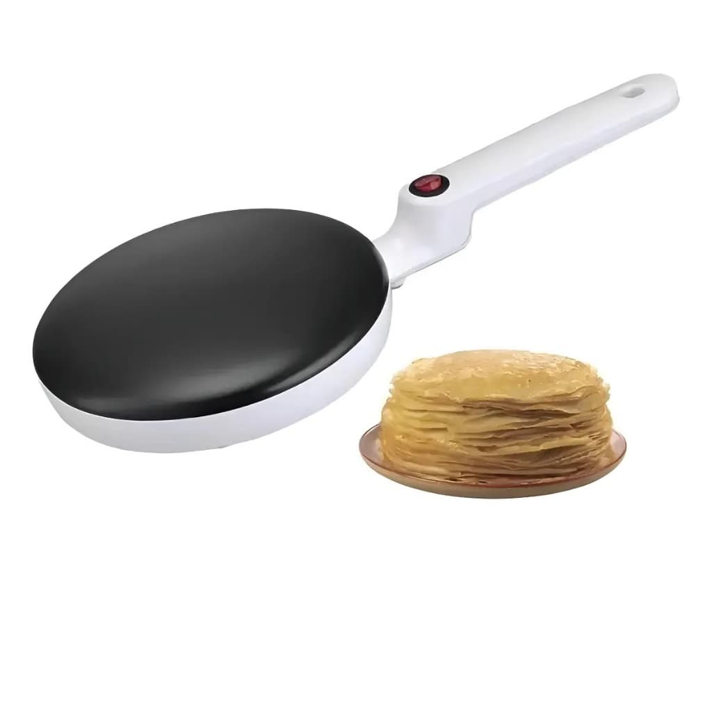 Panquequeira / Tapioqueira e Omeleteira Branca Elétrica 110v -Não Gruda