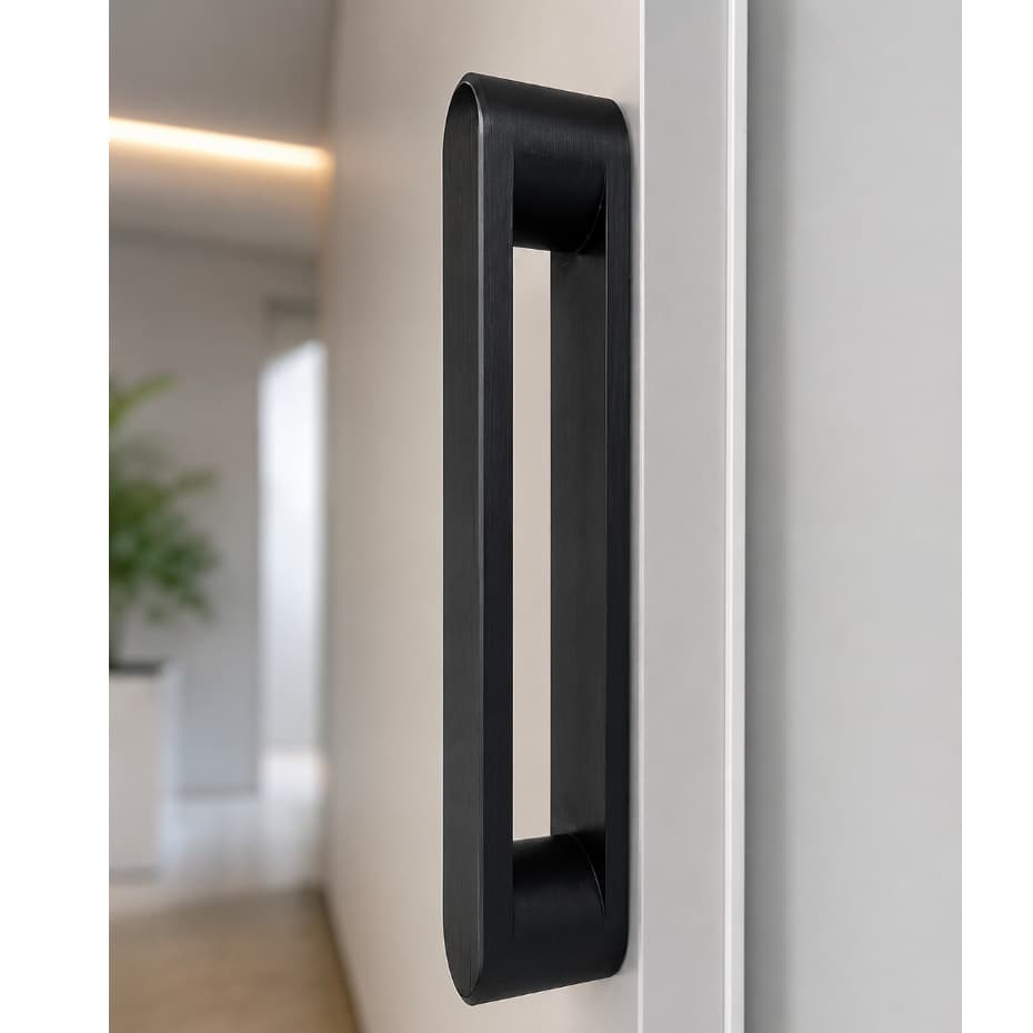 Puxador Preto Para Porta Sem Furo Auto Adesivo (NOVIDADE E INOVAÇÃO) Puxador Colado