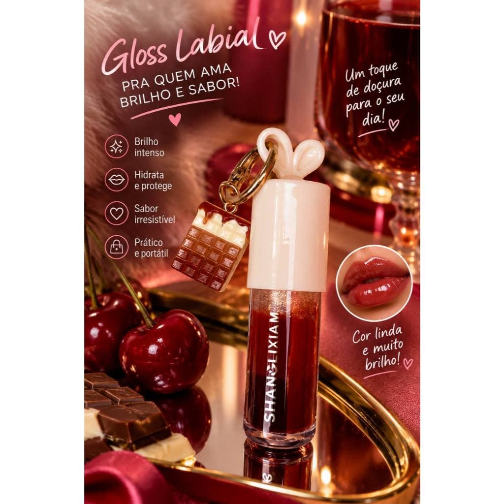 Gloss Labial Lip Triple Fran | Brilho Intenso e Hidratante - 3 Camadas de Gloss