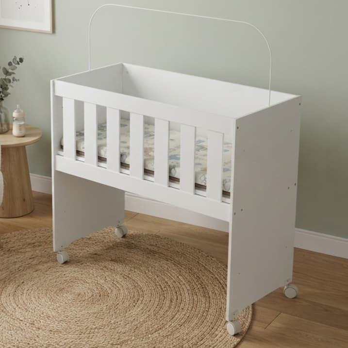 Mini Berço Para Quarto De Bebê Com Chiqueirinho Rodinhas Móvel 5 em 1 Recém Nascido