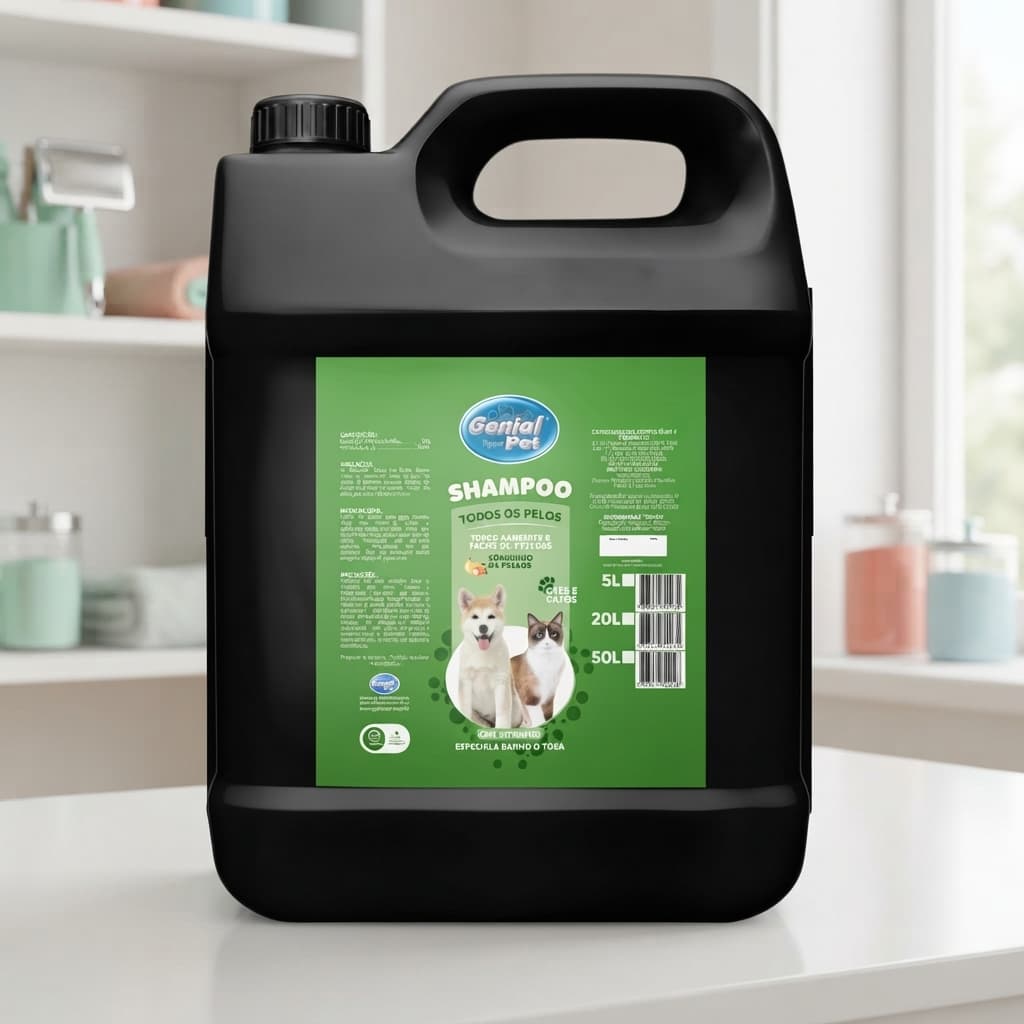 Shampoo Todos os Pelos Neutro Frutal 5L Genial Pet para Cães e Gatos