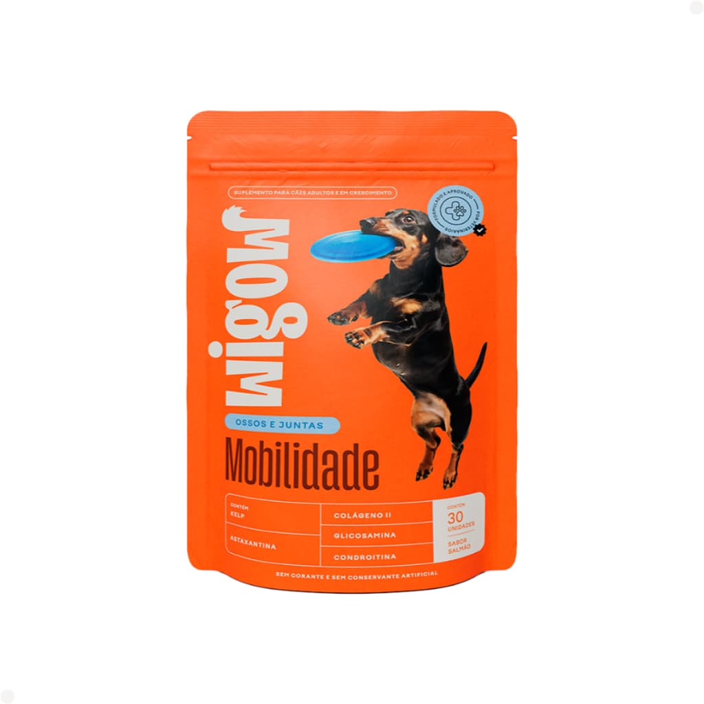 Suplemento para Cachorro Vitamina para Cachorro Suplemento Wigow Mobilidade Sabor Salmão 84g