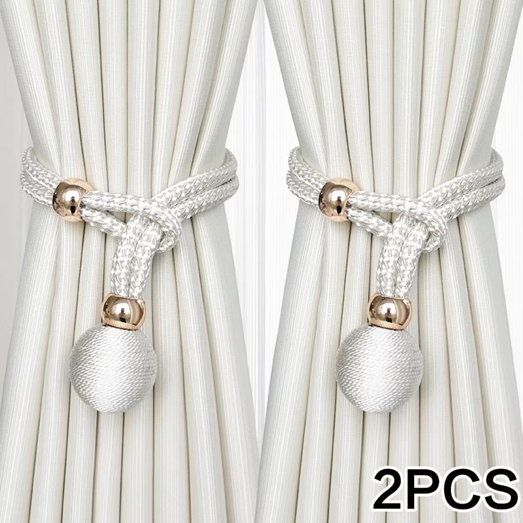 Prendedor de Cortina 2 Peças Amarração Decorativa Modelos Bola, Pérola, Flor e Borla
