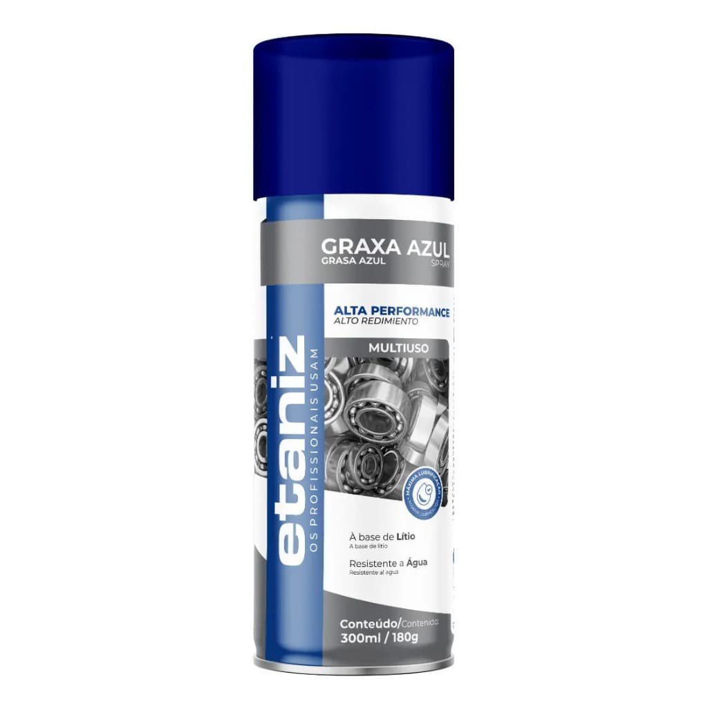 Graxa Azul De Lítio Spray 300ml Etaniz Qualidade Excelente